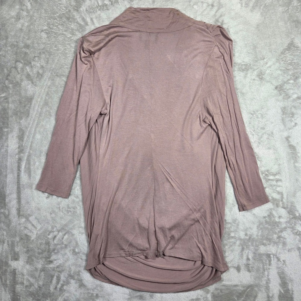 Cynthia Rowley Draped Shirt V Neck Womens S 1/4 Sleeve Career Preppy Casual - Picture 6 of 6
